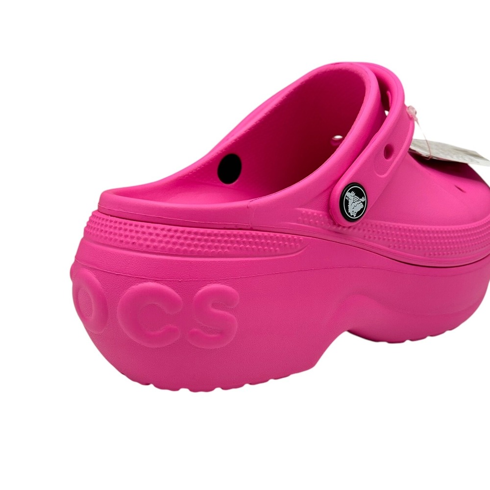 Crocs Women's Mega Wedge Platform Clog Size 9 Electric Pink Slip-on Style - Picture 8 of 11